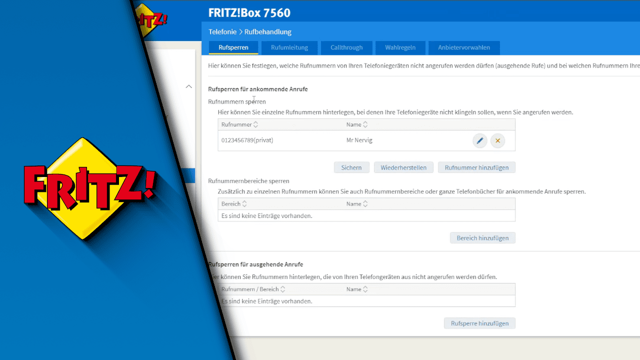 Fritzbox 7590 Eingehende Anrufe Gehen Nicht Fritzbox Nummer sperren (Eingehende & ausgehende Anrufe) | Tutorial