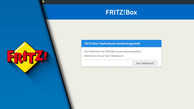 FritzBox Telefonbuch importieren