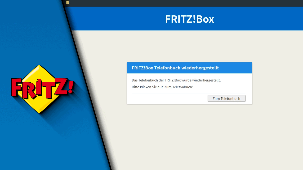 FritzBox Telefonbuch importieren