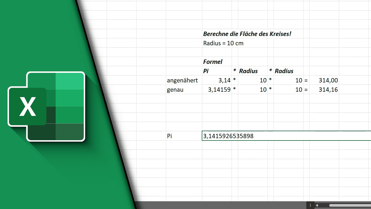 Mit Pi in Excel rechnen