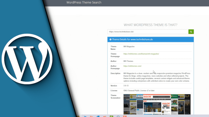 Wordpress Theme herausfinden