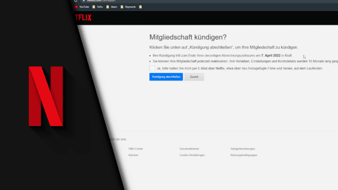 Netflix kündigen