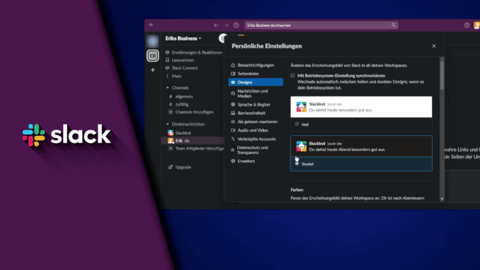 Slack Dark Mode