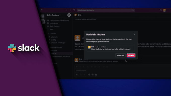 Slack Nachrichten löschen