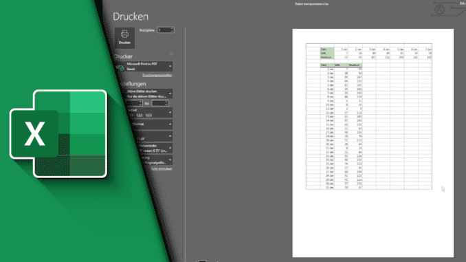 Excel Gitternetzlinien drucken