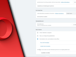 Opera Startseite ändern