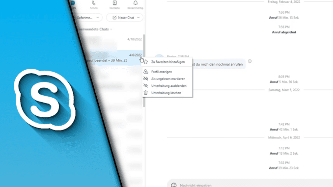 Skype Chatverlauf löschen