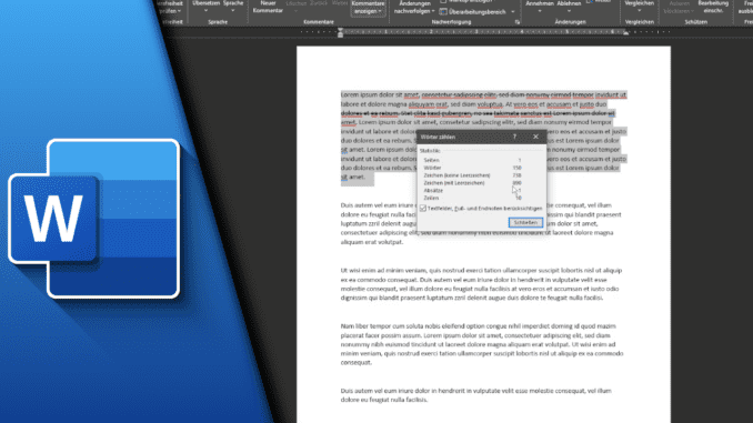 Word Zeichen zählen