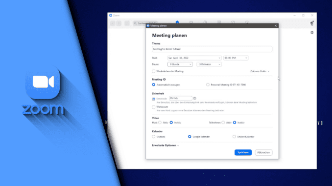 Zoom Meeting planen