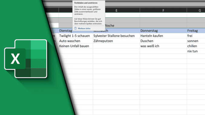 Excel Zellen verbinden