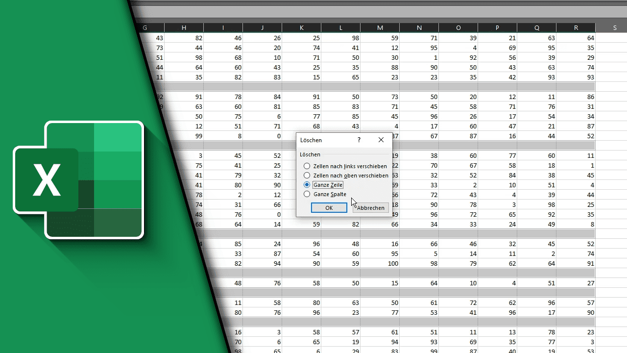 Excel leere Zeilen löschen