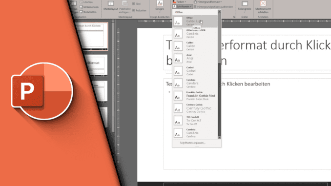 Powerpoint Standardschriftart ändern
