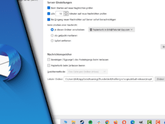 Thunderbird Papierkorb automatisch leeren