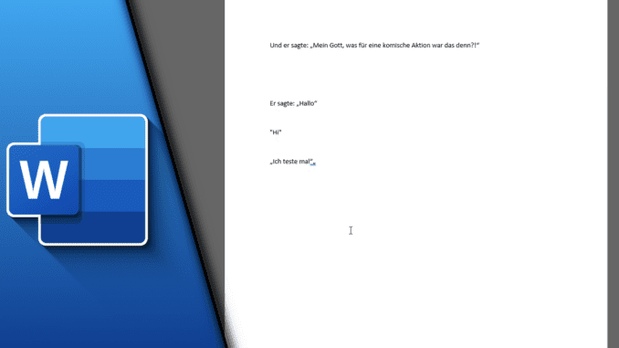 Word Anführungszeichen unten