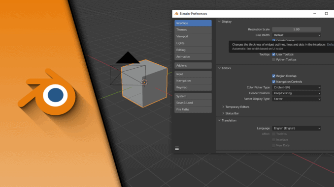 Blender Sprache ändern Blender Sprache ändern