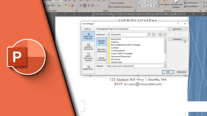 Link in Powerpoint einfügen