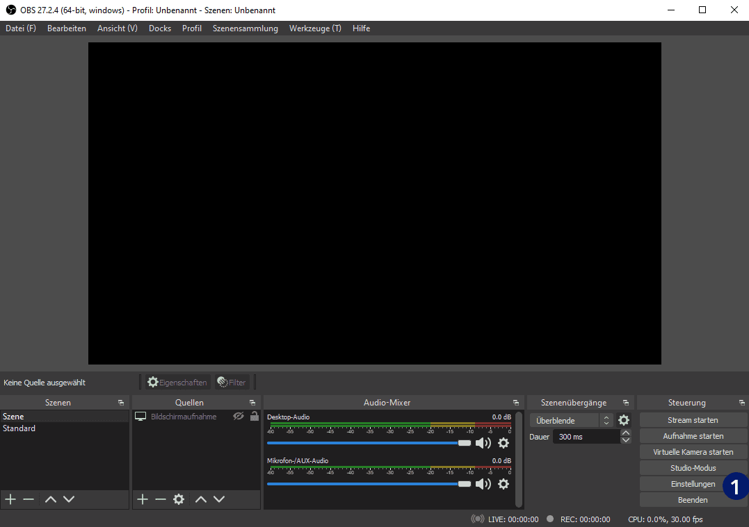 OBS Einstellungen