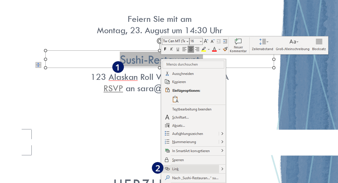 Powerpoint Link einfügen