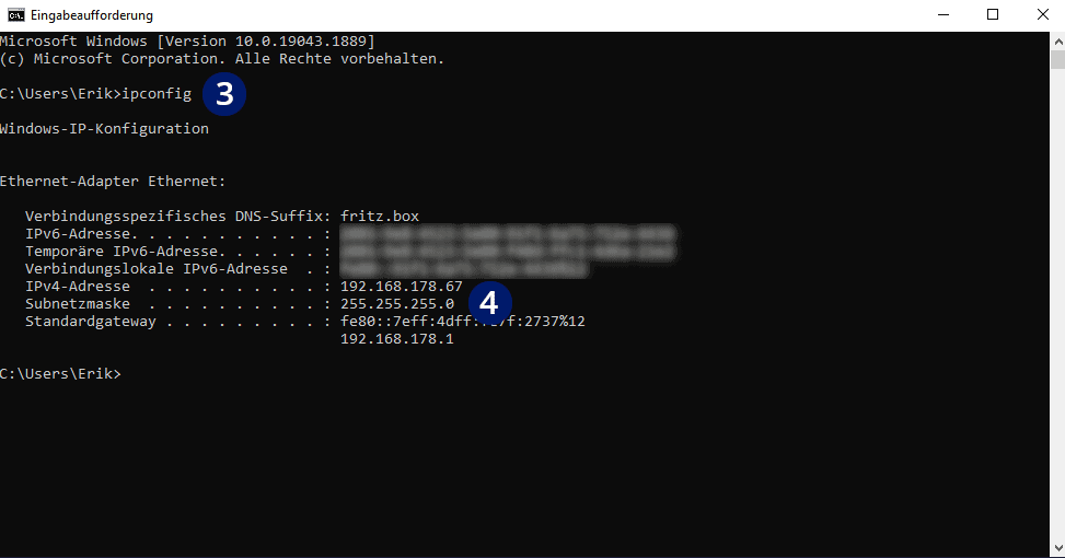 Wo steht die IP Adresse vom Router