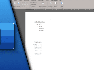 Word Checkbox einfügen