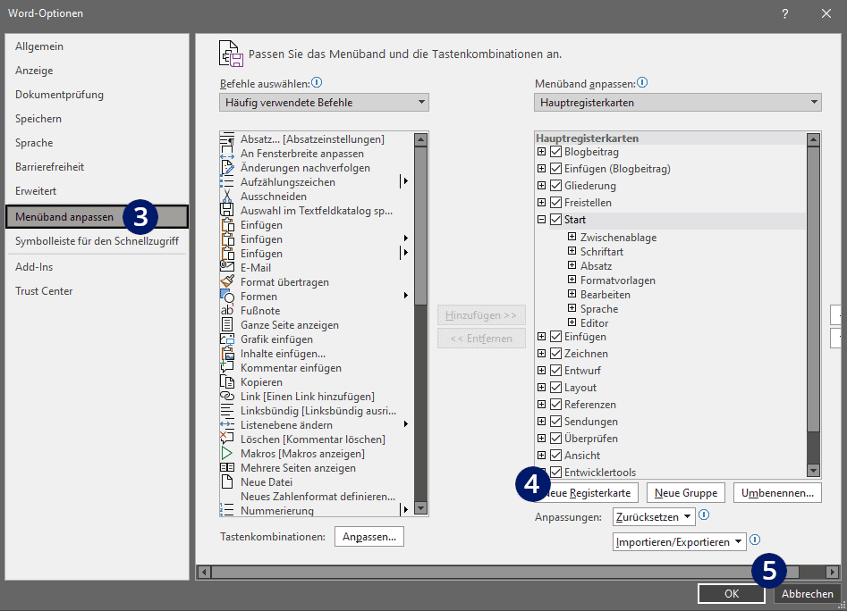 Word Kontrollkästchen einfügen