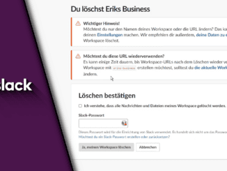 Slack Workspace löschen