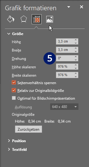 Powerpoint Bild individuell drehen