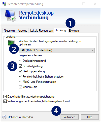 Schrift unscharf Remotedesktopverbindung