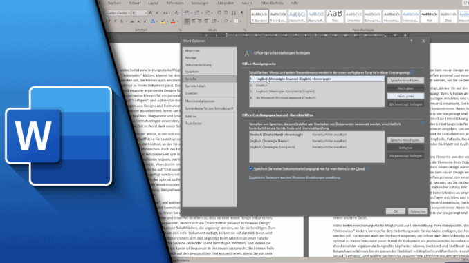 Word Sprache ändern