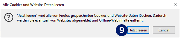 Firefox Browser Cache löschen