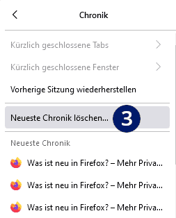 Suchverlauf löschen Firefox