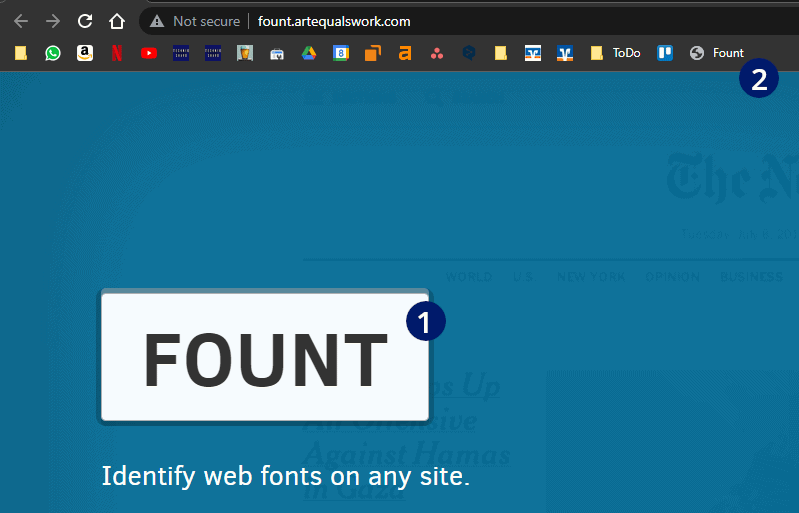 Website Schriftart herausfinden