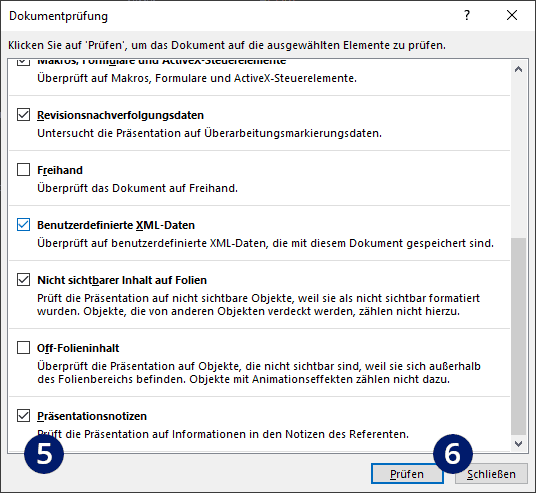 Alle Notizen löschen Powerpoint