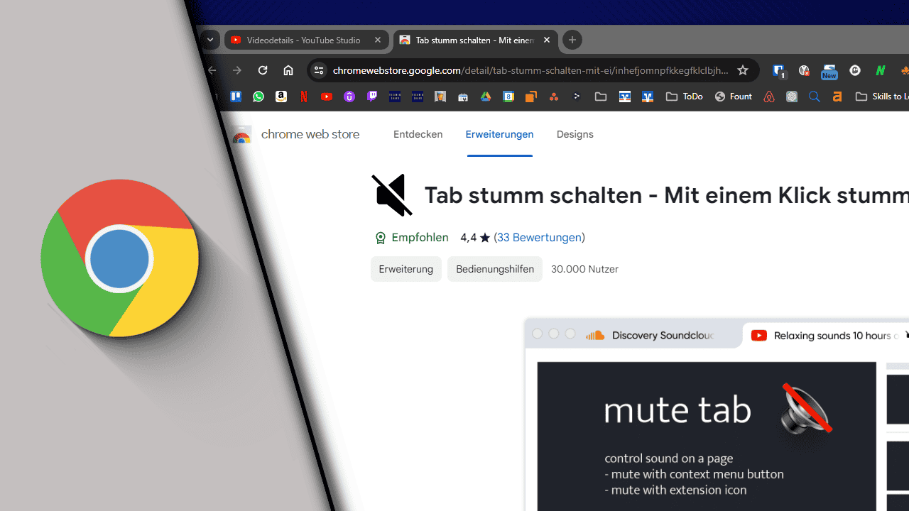 Chrome Tab stummschalten