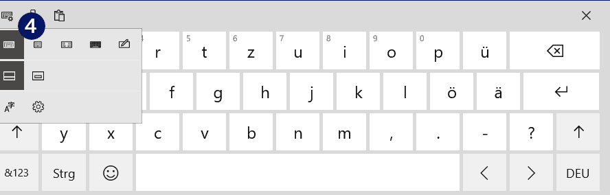 Windows Bildschirmtastatur